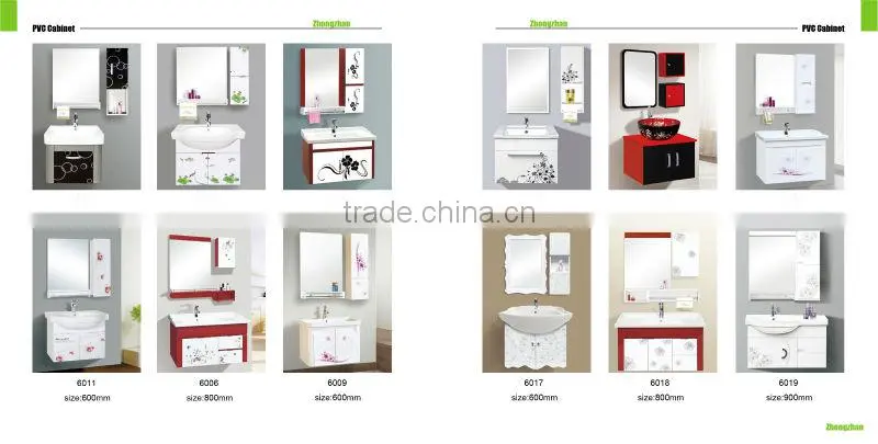 Bathroom cabinet new design white PVC Bathroom cabinet
