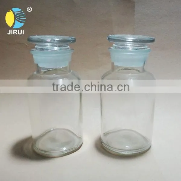 250ml wide open reagent glass jar with lid