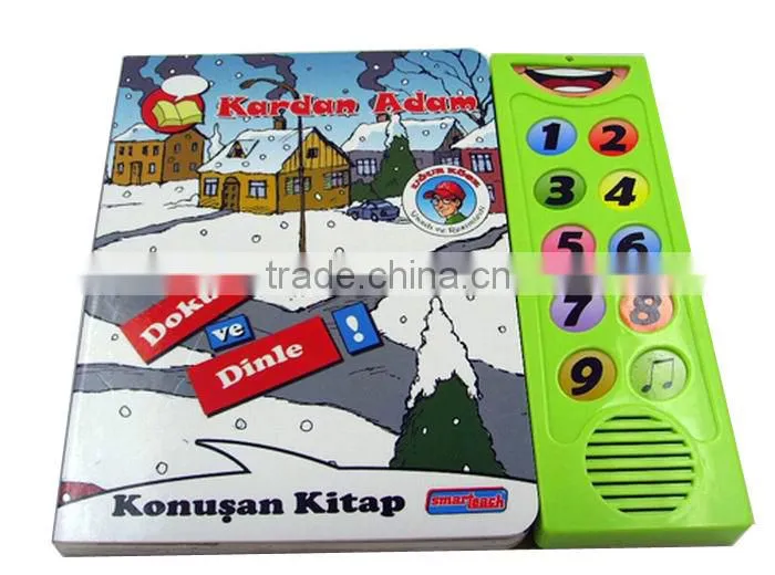 Custom high quality funny baby sound book,Children music book printing service