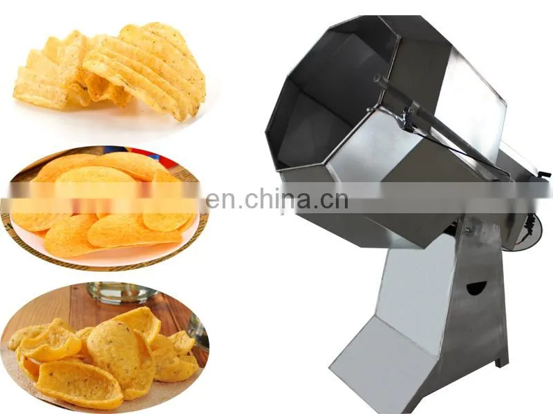 Octagonal mixer snack food seasoning machine potato chip seasoning machine.