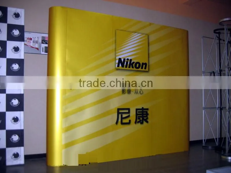 Curve Pop up stand display,Pop up Backdrop for news conference