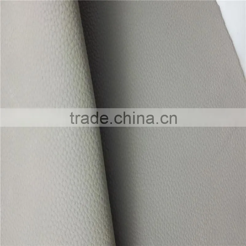 Pu coating cow split leather barton print pattern