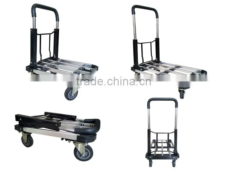 Practical Aluminium Foldable Hand Trolley Platform 150kgs capacity