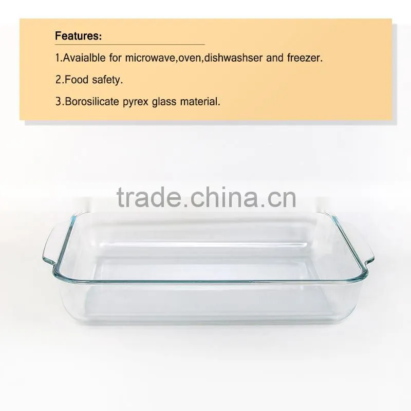 New design wholesale manufacture round crystal pyrex glass pizza plate