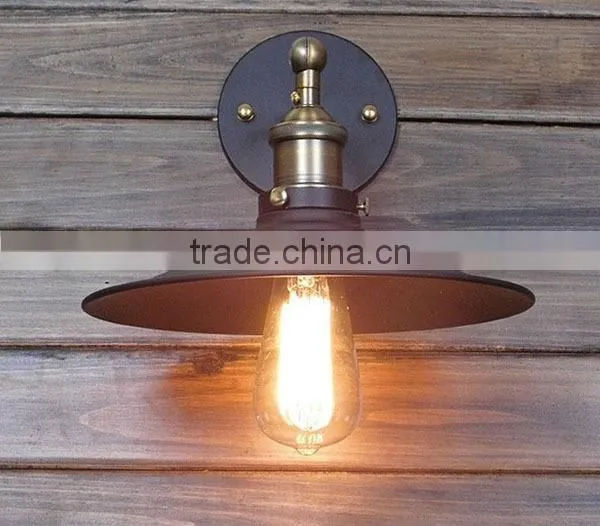Aged Steel Edison Bulb Wall Light
