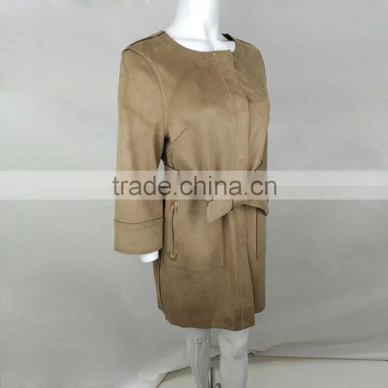 New design autumn/winter fashion Elegant lady long windbreaker wind coat jacket