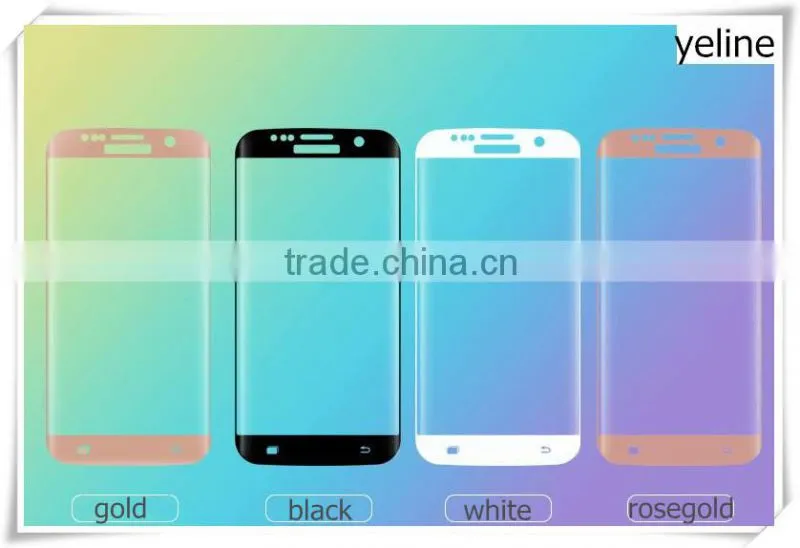 3D curved crystal tempered glass protector for samsung moblie phone galaxy s7 edge