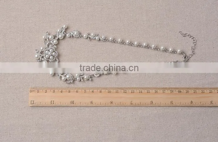 Latest Boutique Jewelry Sets For Women Alloy Pearl Bridal Jewelry Set Wholesale