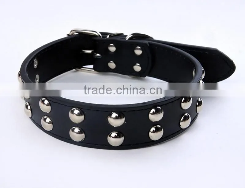 Factory direct sale mushroom nails pet collars double row ornaments dog collar