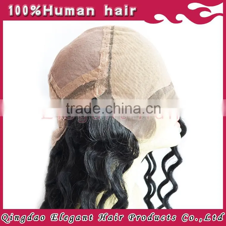 Premium quality loose wave silk top wig,18 inch glueless Brazilian human hair full lace wig