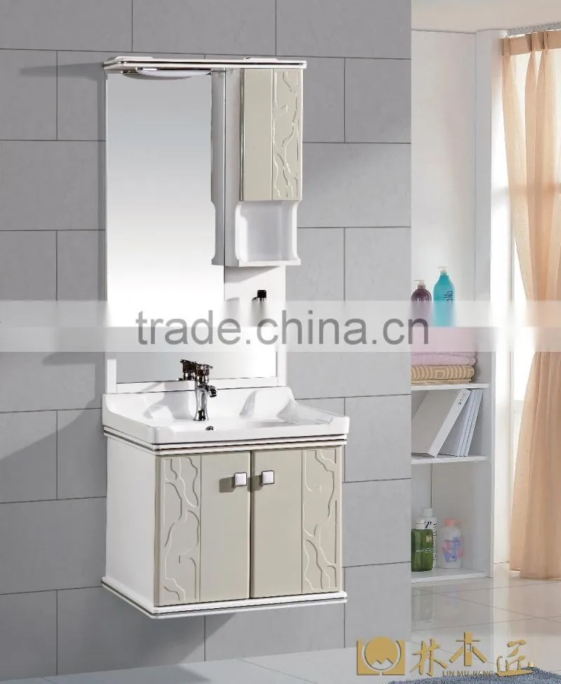 two-door wash basin pvc bathroom cabinet (EAST-25135)