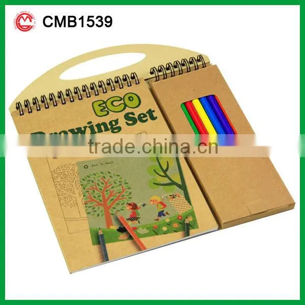 Kids Creative Colored Pencils with Spiral Drawing Notebook
