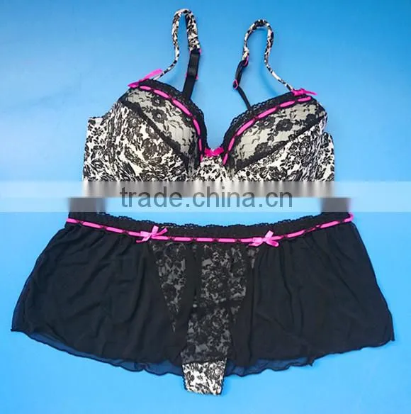 Fashion Plus Size Bra Set