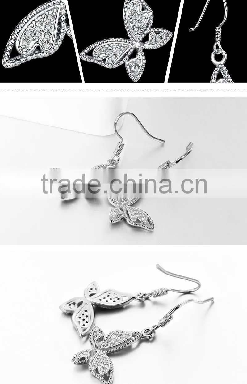 2015 Latest buttery indian gold plated fashion earring designs for young girls