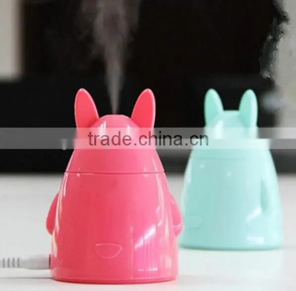 2016 New Creative Rabbit USB humidifier home office mute mini-car Decoration car air purifier