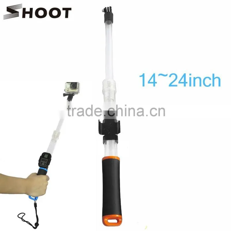 Brand Shoot Transparent Float Extension Pole Floaty Bobber Grip Monopod Wifi Remore Clip For Gopro/SJCAM/Xiaomi