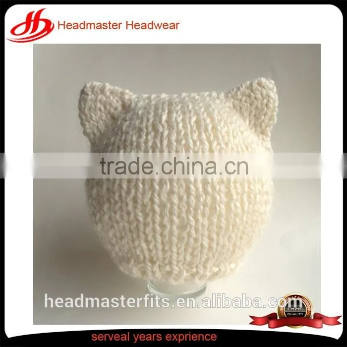 Cute custom 100% wool knitted hats baby minion crochet beanies