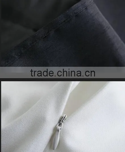 2015 hot selling new design black and white dress