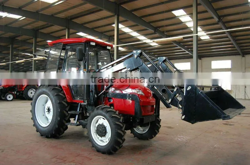 Big fuel tank tractor QLN 80hp 4wd Farm wheel hydraulic steering