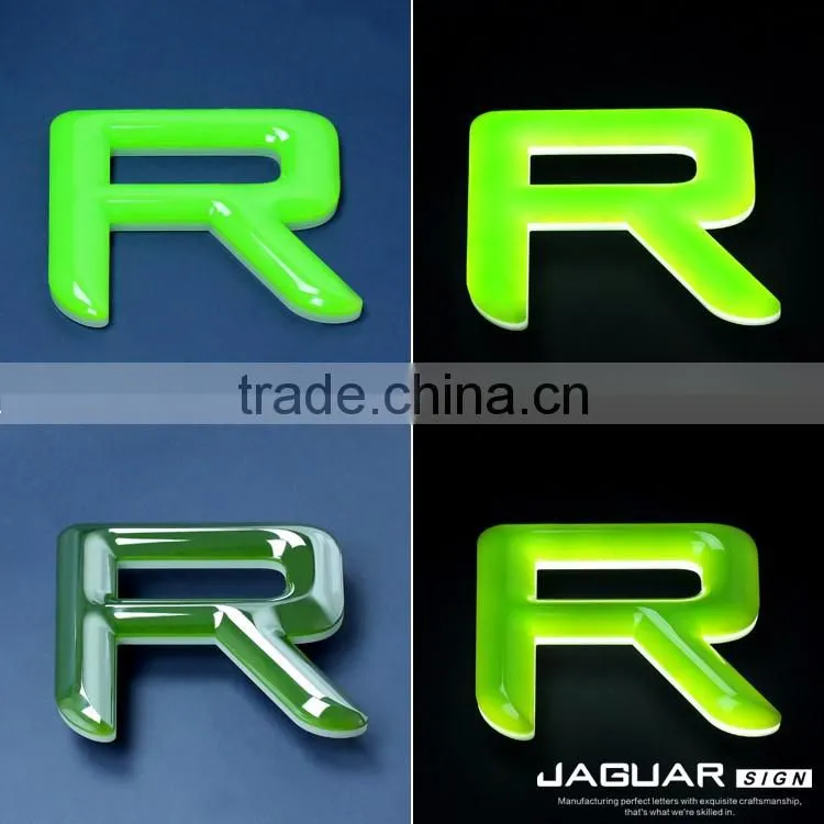 Manufacturer Supply Jaguar Custom Sign 3d Chrome letters & Numbers