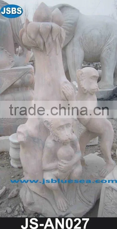Black marble cow and cowherd statue