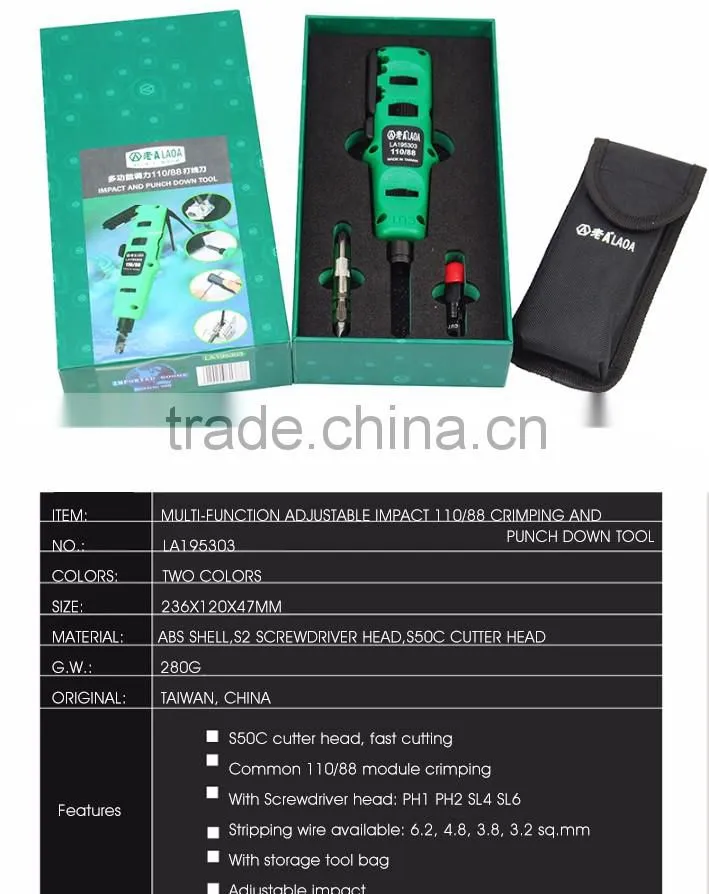 Cable Impact punch down tool wire stripping knives Mini Utility Portable Network Punch Down tool for 110 88 modules
