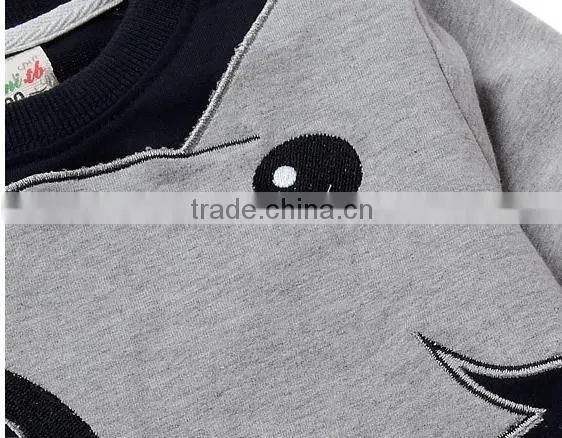 round neck cotton long sleeve cotton t shirt with printing