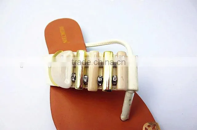 fashion design comfortable lady fancy flat slipper flip flop