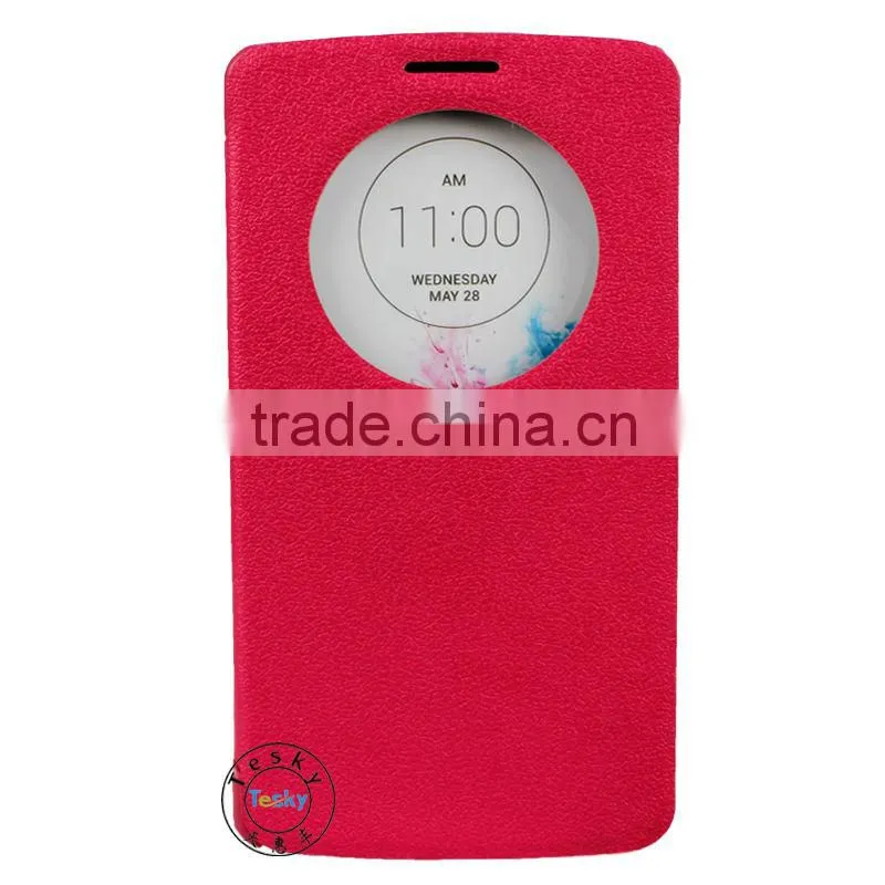 Slim Folio Golden Beach Pattern Flip Leather Case Cover Protector With Credit Card Slots For LG G3, Small Quantity Accept