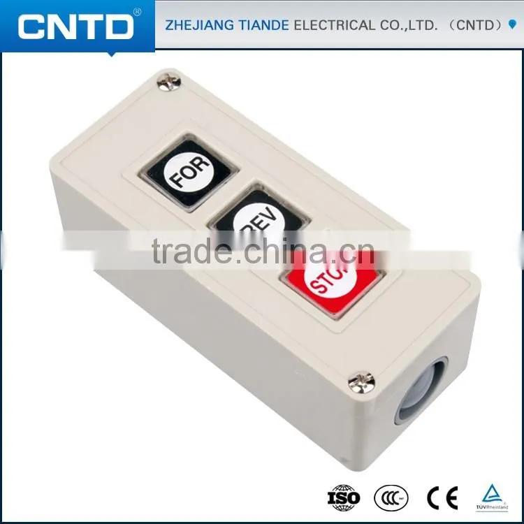 CNTD Top Quality Surface Mounting Reinforced Plastic Start Button 3A 250V Power Button Switch for Motor (CPB-3)