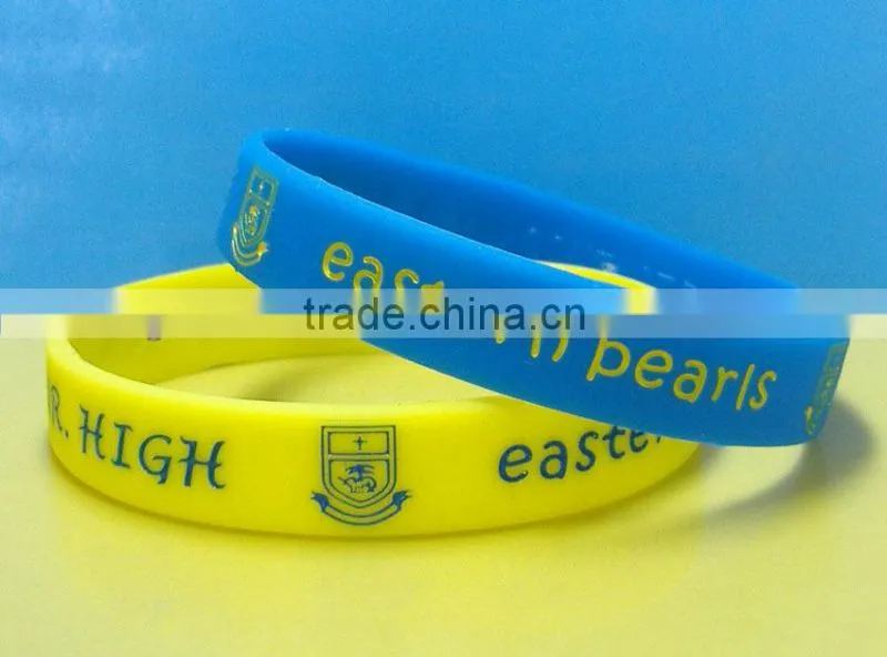 Silicone bracelet with country logo printed