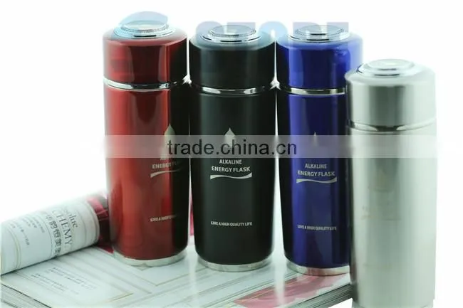 420ml Black Alkaline Stainless Steel Water Bottle