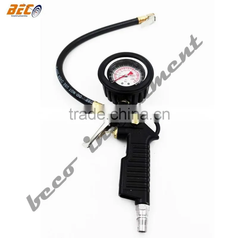 BECO Tire Inflator with gauges for bike scooter etc