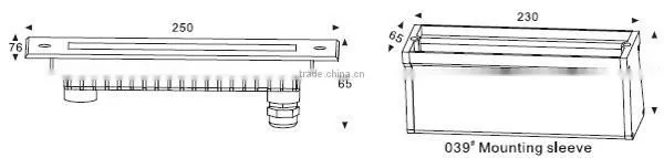 12W made in China linear underwater LED pond lights