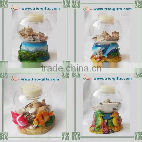 Home decorative glass ball candle holder