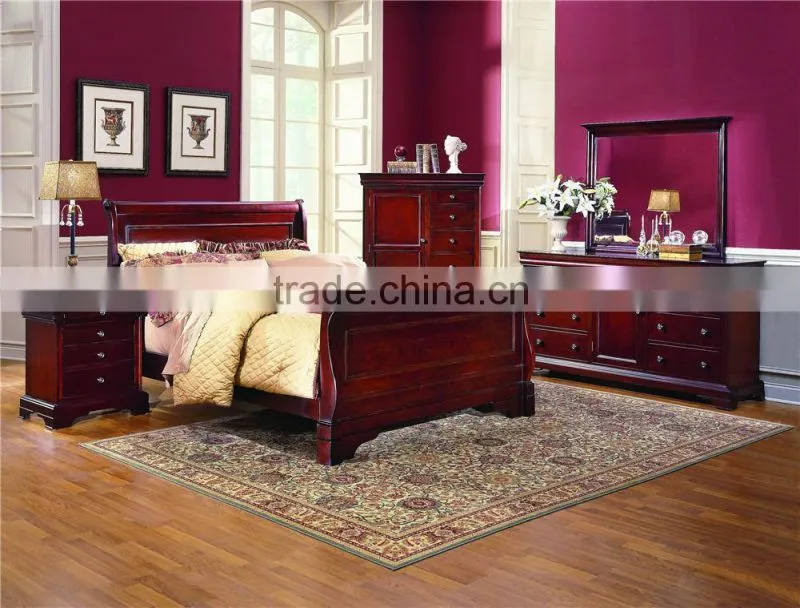 Versaille Queen Paneled /american style Sleigh Bed AS-B18
