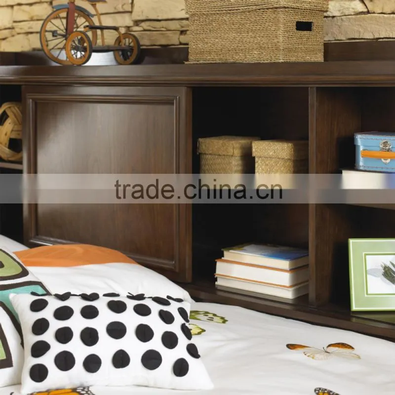 american multi-functional storage bed /solid wood Bookshelf bed AS-B37