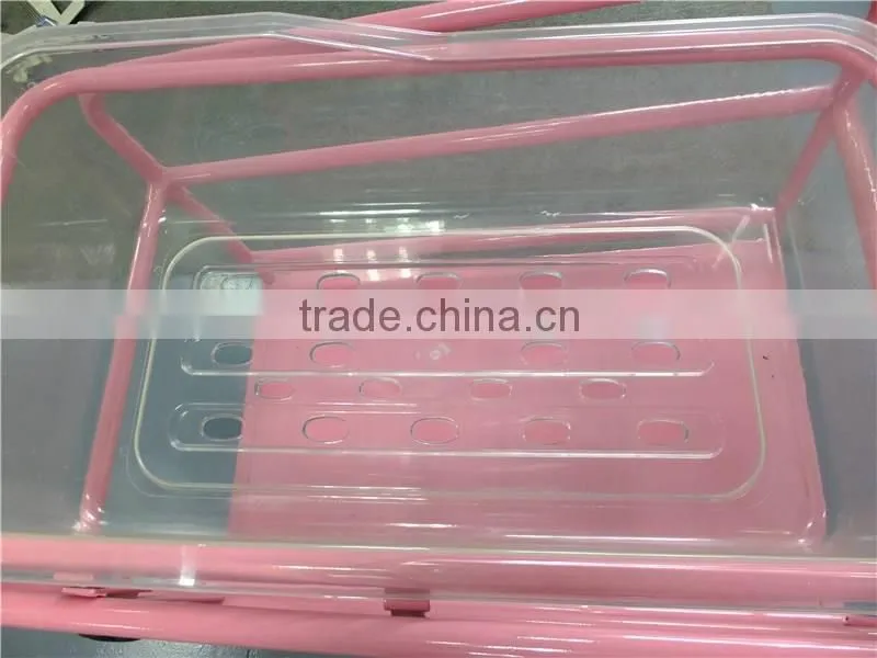 HR-769 carbon steel plastic bassin baby crib with drawer