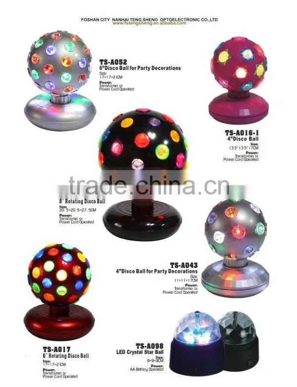 Factory price wholesale party supply 6inch disco rotaing ball light