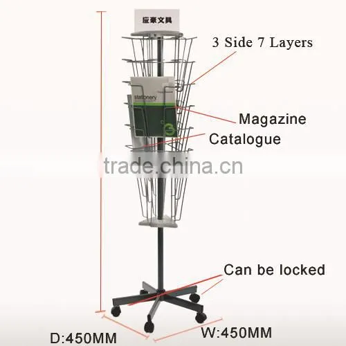 high quality rotating brochure rack holder