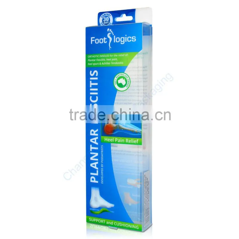 Hot Sale Rectangular Shoe Pad Clear Packaging Box