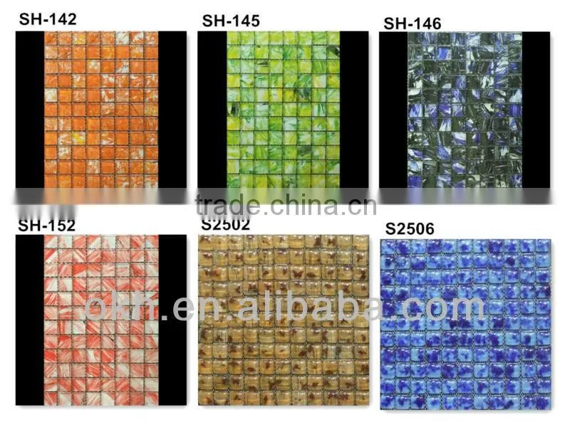 DSCF0013 Gold leaf mosaic tile glass