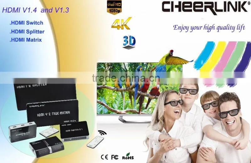 3x1 hdmi switch 301 hdmi v1.4 with ultra hd 2160p and 3d / remote control -black