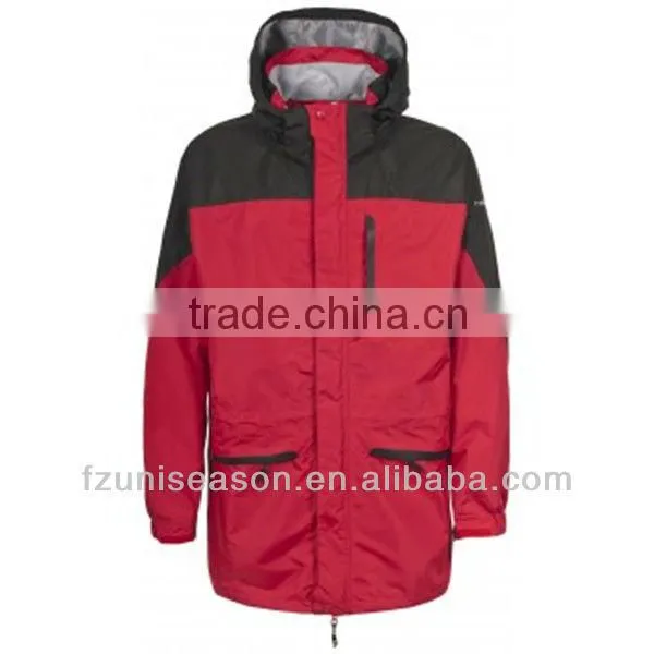 Men outdoor waterproof clothing long jacket