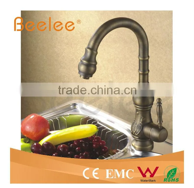 Single Handle Bronze Kitchen Faucet Mixer For Hot/Cold