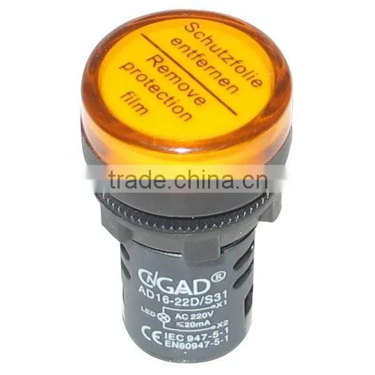 CNGAD 5 colors 220V LED panel lamp (pilot light,led signal lamp)(GD16-22DS)