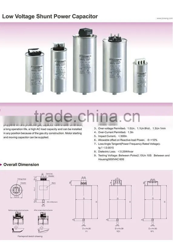 50kvar BSMJ-D JKCN Brand Power Capacitor