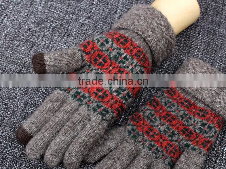 Hot Gift For Christmas 2015 Special Knitted Touch Screen Gloves For Men