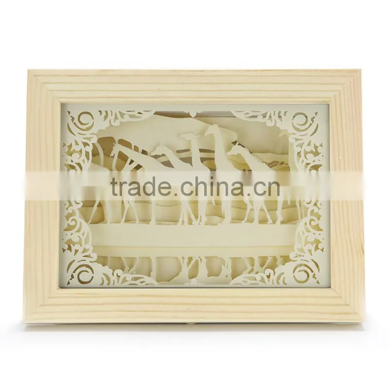 Led night ghost shadow led home indoor decorative photo frame lamp light