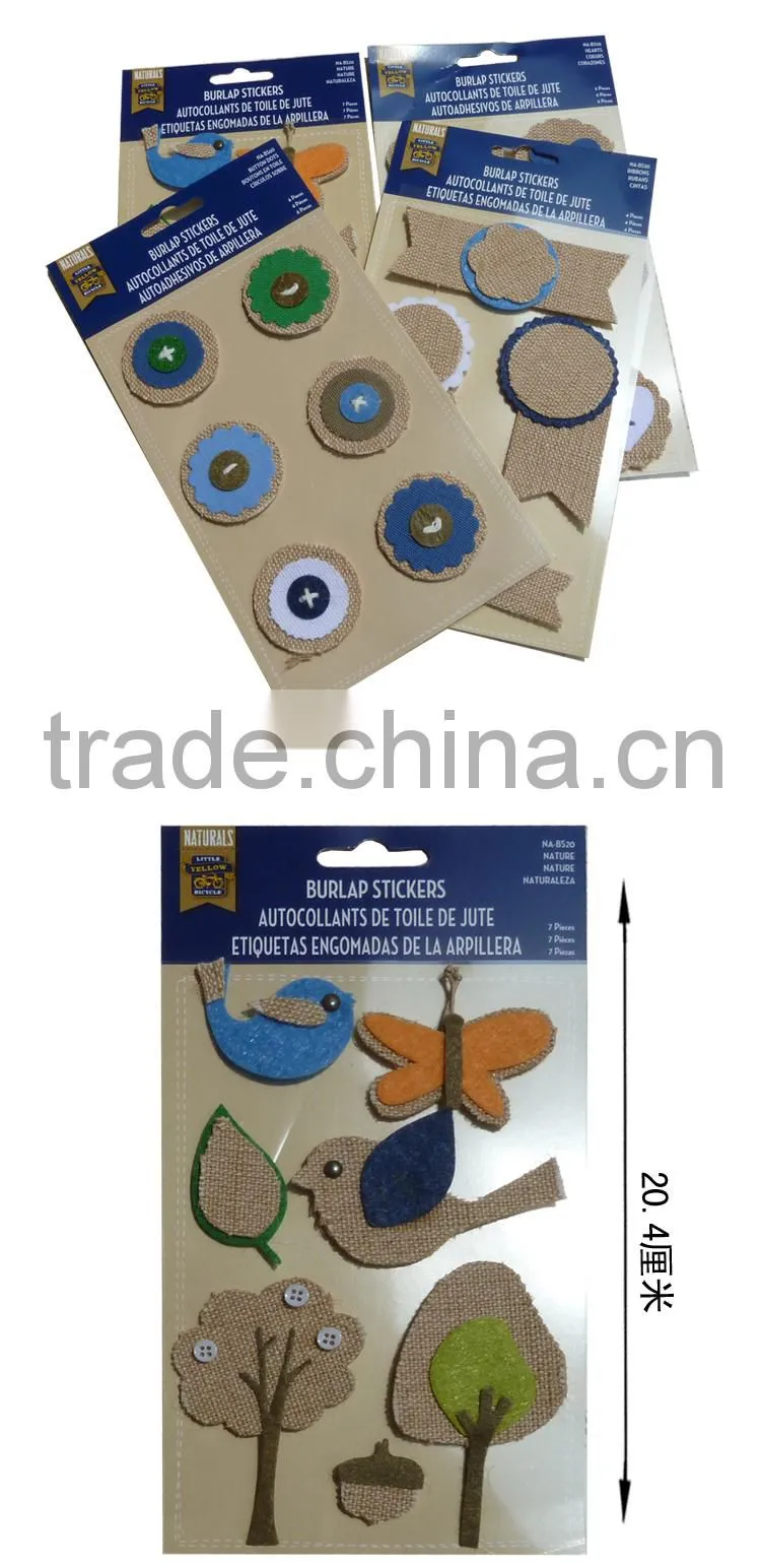2014 Free sample Layered scrapbook 3d handmade stickers